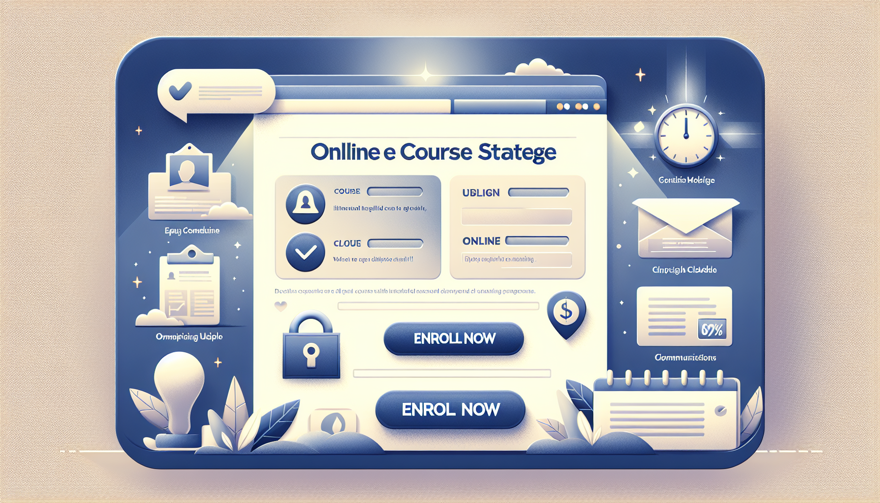 Minimalist design showcasing online course sales strategies.